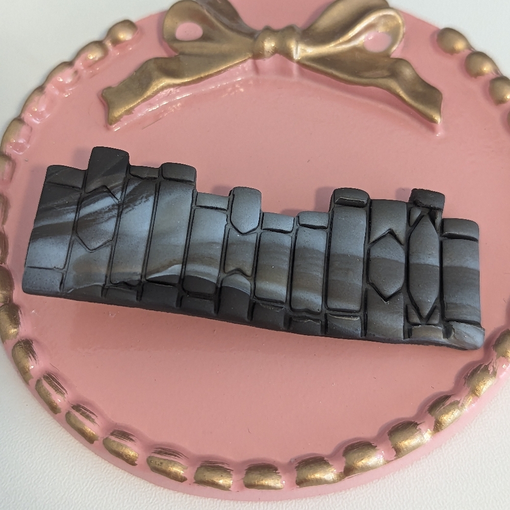 Book Stack Imprint Hair Barrette New!
